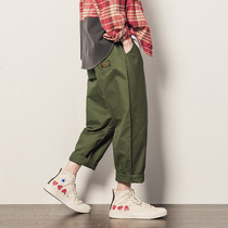 Spring New Day Ensemble Casual Tooling 90% Pants Men Loose Big Code Sports Han Version Trend Straight Barrel Kharen Pants