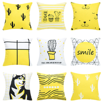 Floating window pillow delicate plush double-sided printed cactus detachable pillowcase with pillow core seat pillow