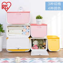 IRIS front open plastic storage box King-size clamshell stacking finishing box thickened storage box