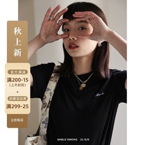 White T-shirt Women summer top simple black cotton base shirt design sense niche short sleeve 2021 New ins tide