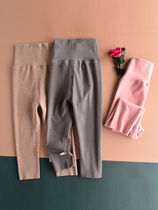 Haobi De velvet autumn pants baby high waist belly pants spring and autumn boys and girls slim leggings without bones
