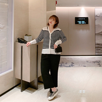 ALIN Custom Large Cardigan Jacket Women Knitted Loose 200 Jin Skinny Exterior 2020 New Spring and Summer Jacket