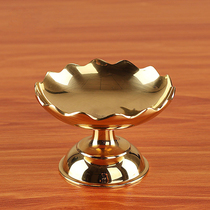 Anceeds for the Buddha before the fruit plate pure copper household small fruit plate Guanyin lotus flower for the plain face fairy family Tribute Plate