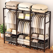 Simple coat rack wardrobe clothes rack floor-to-ceiling household bedroom large-capacity indoor clothes hangers