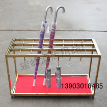 Hotel lobby stainless steel lockless umbrella rack Commercial creative 18 head 24 grid self-service umbrella storage rack Household