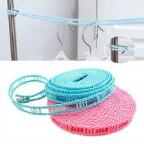 Travel supplies go out portable non-slip nylon clothesline rope thick windproof clip outdoor indoor drying rope