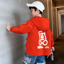 Boys autumn coat 2021 new childrens clothing spring and autumn small children casual reflective Korean version of foreign style coat tide