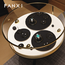 Fanxi FANXI Jewelry Metal Show Rack Round Counter Display Jewellery Rack Watch Bracelet props JS084