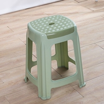 (4-10 pieces)Plastic stool Household thickened high stool Cooked plastic chair bench Adult restaurant stool Dengzi