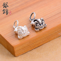 s925 sterling silver diy Thai silver accessories mini tiger tiger head shoes pendant handmade beaded bracelet jewelry material