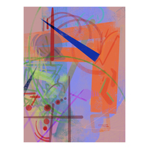 Zhou Yang Tour limited edition painting paper art modern minimal Xuankou living room decoration painting