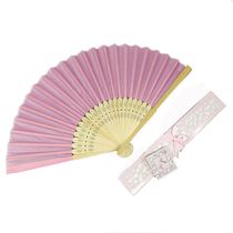 Guofeng hollow folding fan fan Easy to open and close the fan male and female students domineering ancient fan white cloth pure color with box