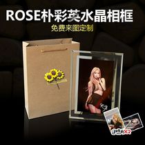 rose Park Choi-young signature photo blackpink crystal photo frame with the same peripheral custom girlfriends boys  Day gift