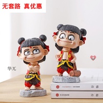 Creative animation Nezha desktop decoration Naza best friend classmate birthday holiday gift Resin craft gift