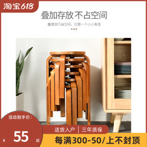 Solid Wood Stools Home Round Stool Fashion Creative Little Bench Short Stool Brief Modern Wood Stools Nordic Dining Table Stool