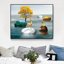 Stone to run cross stitch 2022 new line embroidered living room handown embroidered approb. modern bedroom simple and small piece