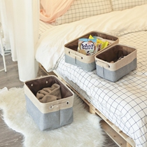 Cotton linen fabric storage basket desktop storage basket storage basket storage basket storage box storage