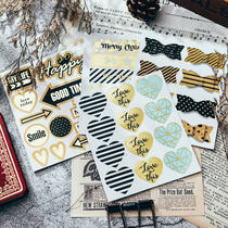 Judy Hand Tent Hand Tent Material Handbill Sticker Bronzing Label Phrases Peach Heart Stickers