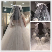 Chaebol Thousand Gold ~ Upscale Nail Drilling Bridal Wedding Brigade Pat Accessories Long head yarn Fancy Leather and Aging Butterfly Knot Headwear