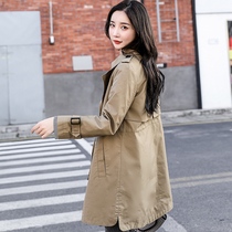 2022 new Inlan double-decker collar waist shoulder badge Temperament Sweetness Sweatshirt Woman Mid length Little Jacket Spring Autumn