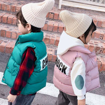 Anti-season Childrens down cotton vest girls wear foreign baby childrens vest boys Korean version of tide