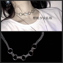 Retro ins Music Festival Flash Metal Wind Multi-layer choker Necklace choker Beauty Cold Wind Collar Stopper