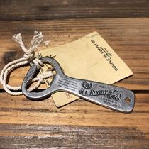  RRL stainless steel bottle opener large round head American retro click length 8 cm width 3 6 cm