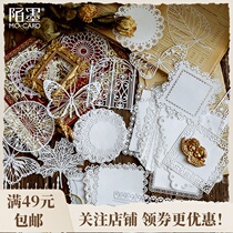 Mo ink hollow lace paper Mat Hand account diary DIY decorative material base paper lace paper retro background paper