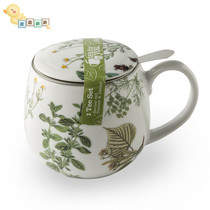 GERMANY imported KOENITZ CREATIVE EUROPEAN CERAMIC CUP MUG WITH LID FILTER TEA CUP 420ML