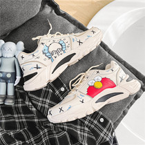Daddy shoes ins trendy shoes 2021 new mens shoes harbor wind Sesame Street Sports running trend Joker autumn and winter