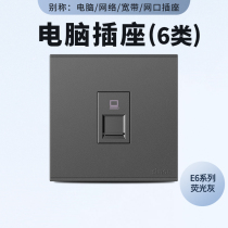 Simon E6 switch socket i6 a type six computer socket panel 86 network cable network interface jack socket