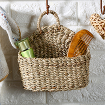 Creative Artisanal water grass hanging wall Basket Field Wind Living Room Wall Decoration of hanging basket Debris Containing Basket