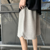 Summer Japanese shorts mens solid color cotton trend sports shorts casual loose five-point guard pants Tide brand shorts