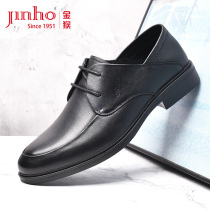 Golden Monkey Leather Shoes Man 2022 Spring New Business Casual Black Bull Leather 100 Hitch Soft Bottom Leather Mens Leather Shoes