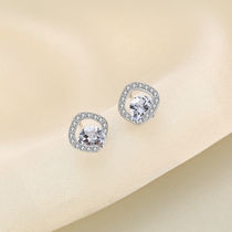 (ear silver) Winy snow photo chill Mountain ear nail small and delicate inlaid drill ear decorated with lukewarm ethos senior sensation woman