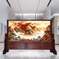 Zhen Xiu Art Solid Wood Screen Company Hotel Unit Hall Partition stairs shielded seat screen Chinese New Wall