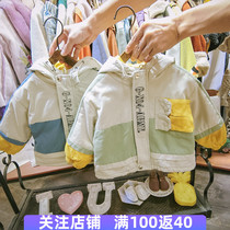 Boy autumn winter coat 2019 new little boy Korean hooded coat foreign style children padded lint cotton coat tide