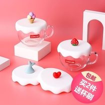 Large Size Silicone Cup Lid 10 5cm Nets Red Thickened Food Grade Environmental Protection Cup Lid Creative Mark Cup Dust Cap Gift