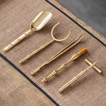 Tea clip copper not embroidered steel bronze color copper tea clip bronze color thicken tea set clip Forceps Tea Cup Clip