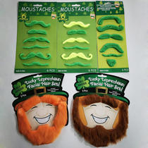  Amazon hot-selling Irish beard St Patricks Day dress-up props Lucky Elf funny fake beard