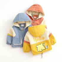 Male baby cotton jacket 0-5 years old boy autumn winter jacket child foreign zipper shirt baby padded cotton jacket