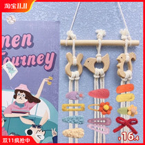 Girl hair card storage wall storage with artifact hanging wall Children Baby Hanfu jewelry girl hair accessories ancient style