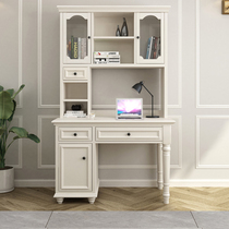 American Corner Bookcase Desk Integrated Solid Wood Combined Ground Floor Shelve Book Room Home Brief Containing Computer Desk