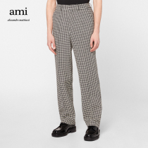 Ami Paris Mens Wool Blend Thousand Bird Casual Trousers