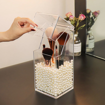 Makeup Brushes Containing barrel Desktop Beauty Makeup Pen Acrylic Brow acrylic brow Eye Line Dust-proof transparent clamshell with cover pearl