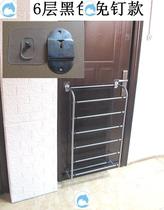 Small slippers hanger nail-free security door rear storage shoe rack artifact multi-layer door behind the living room small apartment