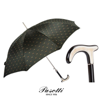 Italy imports Pasotti clear umbrella mens classic retro handle crutches Automatic the Salon gentleman umbrella