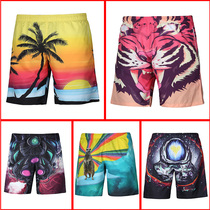 Beach pants mens speed dry big code loose seaside holiday ladies 50% shorts spa pants swimming pants diving mid-pants