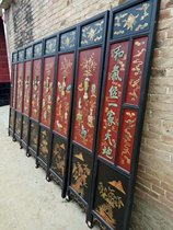 Antique old mahogany inlaid jade paint gold screen sandalwood furniture