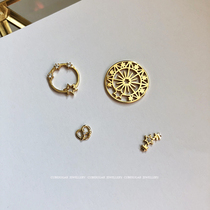 Main push personalized custom whole body 925 sterling silver plated kgold love star Cookie earrings earrings